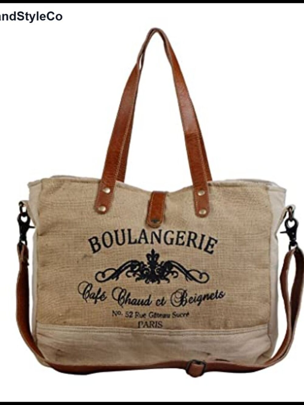 Boho Canvas Leather Handbag Shoulder Bag for Women Casual